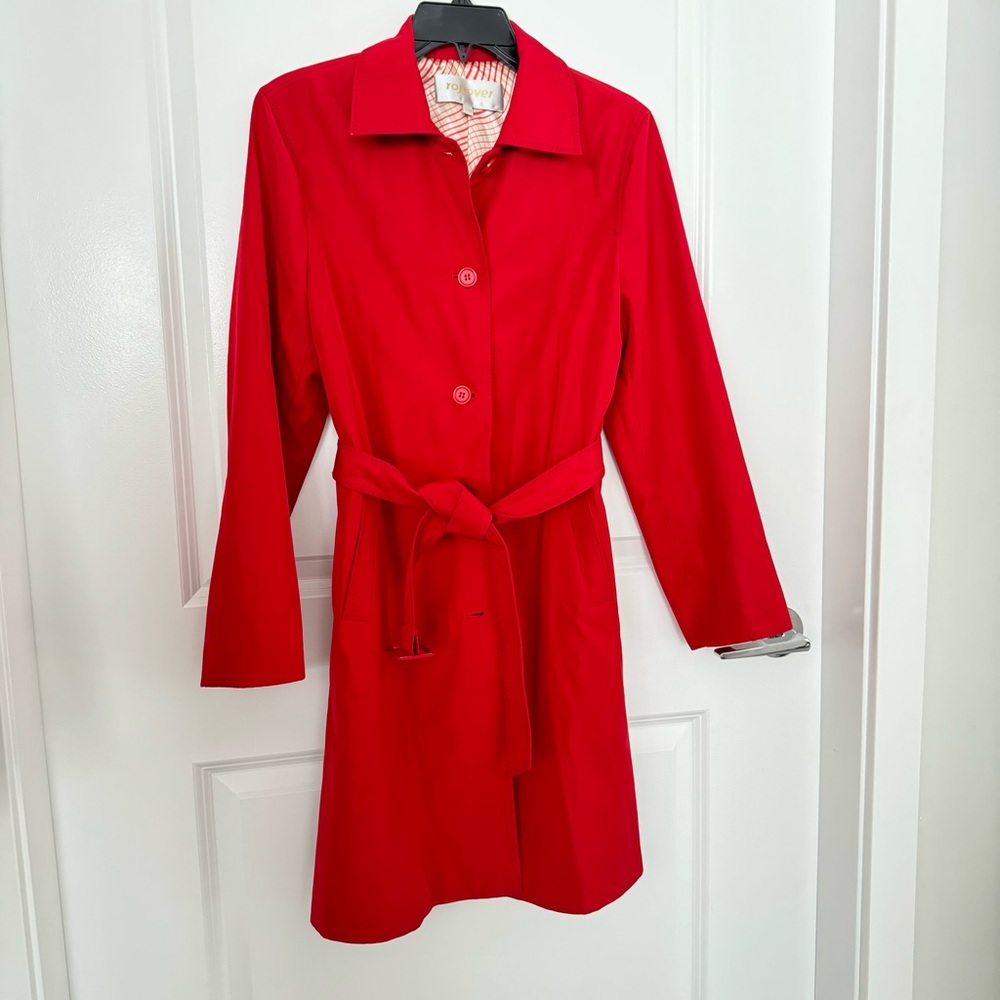 Bright Red Trench Coat